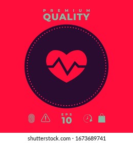Heart medical icon. Graphic elements for your design