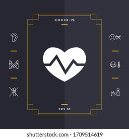 Heart medical icon. Graphic elements for your design
