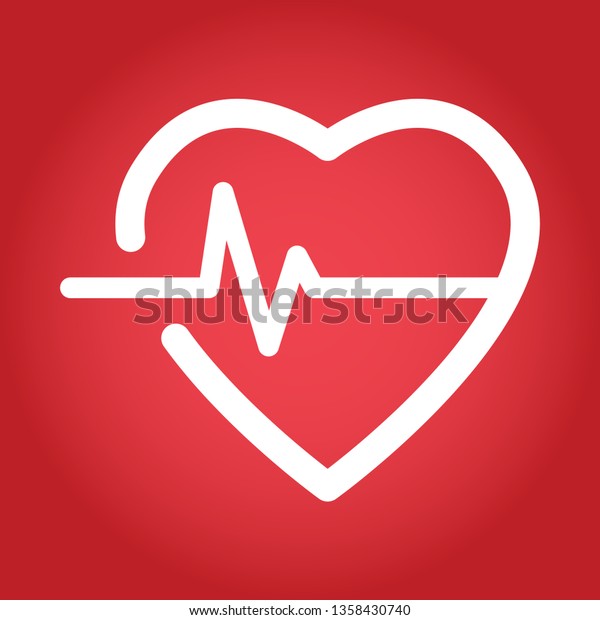 Heart Medical Icon Health Fitness Heartbeat Stock Vector Royalty