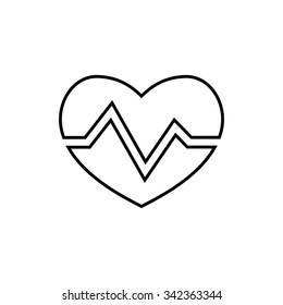 Heart medical icon. Linear icon.