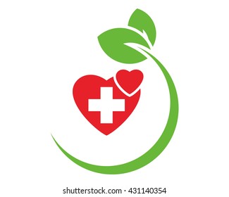 heart medical icon medical medicare pharmacy clinic image vector