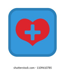 Heart medical symbol icon.