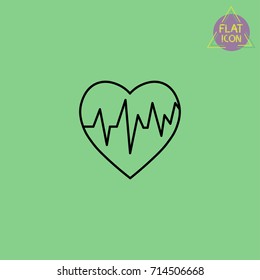 heart medicine line icon