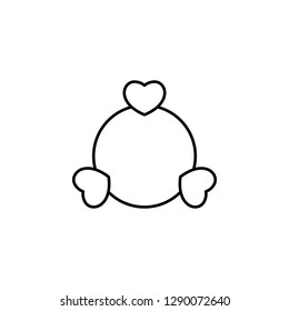 heart meeting icon. Element of Valentine's Day icon for mobile concept and web apps. Detailed heart meeting icon can be used for web and mobile