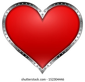 Heart in a Metal Frame - Great concept and contrast