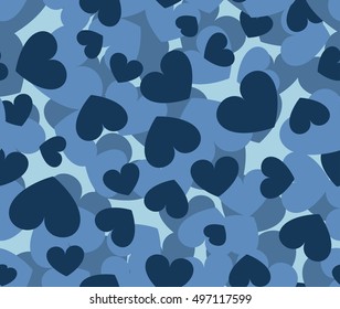 Heart military seamless pattern illustration vector.