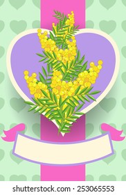heart with Mimosa