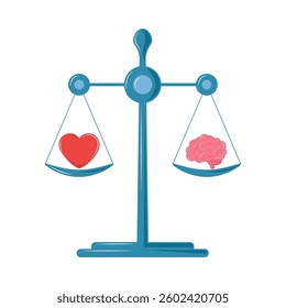 heart mind balance on a scale