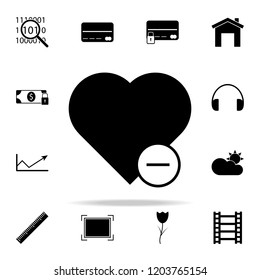 heart minus icon. web icons universal set for web and mobile