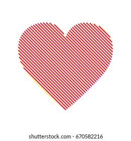 Heart modern with editable line
