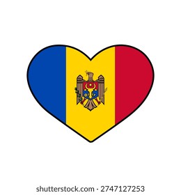 Heart with the Moldova flag
Vector heart with the flag on a white background