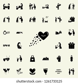 heart mom icon. Mother's Day icons universal set for web and mobile