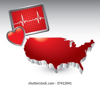 Heart Monitor Featured With The United States