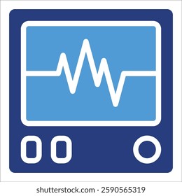 Heart Monitor Icon Element For Design