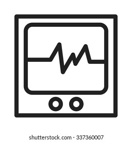 Heart, monitor, medical icon vector image. Can also be used for healthcare and science. Suitable for use on web apps, mobile apps and print media.