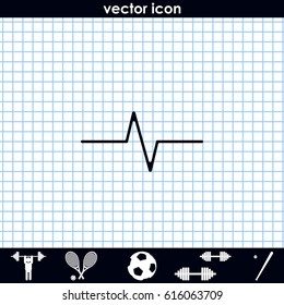 Heart monitor pulse line.