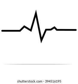 Heart Monitor Pulse Line Art Icon For Medical Apps And Websites