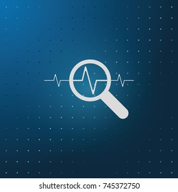 Heart monitor pulse line icon.