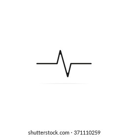 Heart Monitor Pulse Line Vector Icon.