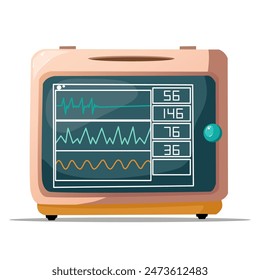 Heart monitor vector illustration. Perfect for doctor, science, healt.