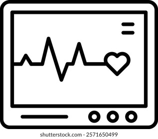Heart Monitoring vector icon. Can be used for printing, mobile and web applications.