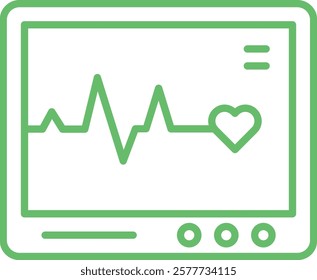 Heart Monitoring vector icon. Can be used for printing, mobile and web applications.