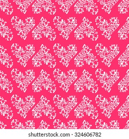 Heart monochrome background, packaging, gift paper, seamless