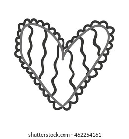 heart monochrome love icon vector illustration design