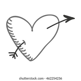 heart monochrome love icon vector illustration design