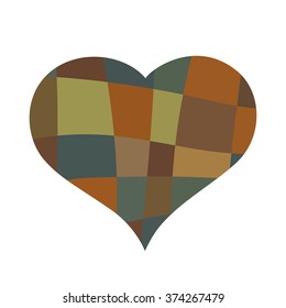 Heart mosaic symbol