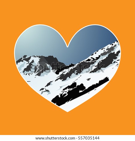 Heart. Mountine heart.