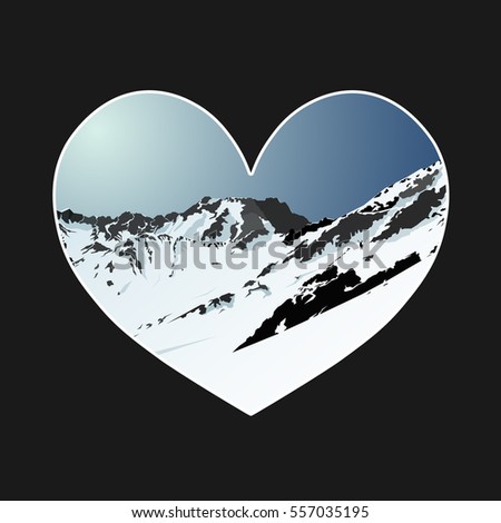 Heart. Mountine heart.