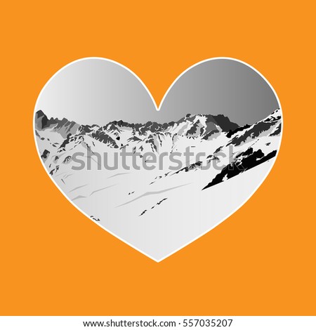 Heart. Mountine heart.