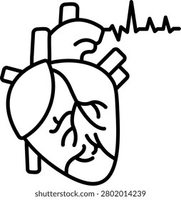 Heart Murmur Illustration vector Icon Design