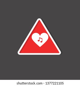 heart and music note icon