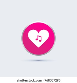 heart and music note icon