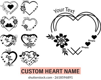 Herz mit Name Datei Herz mit Name Design 