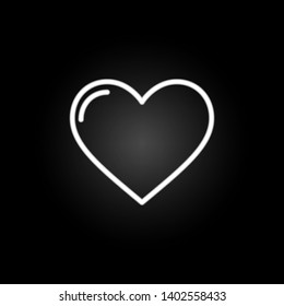 heart  neon icon. Elements of Heartbeat set. Simple icon for websites, web design, mobile app, info graphics