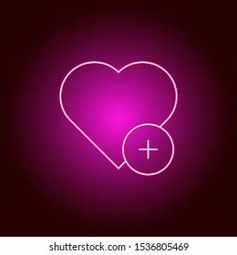 Heart, network, share, like vector icon. Element of simple icon for websites, web design, mobile app, info graphics. Pink color. Neon vector