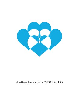 heart with a heart. new shape vector design. flower vector design. vector design in white background