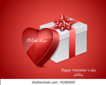 Heart and normal St.Valentine gifts- vector