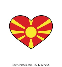 Heart with the north macedonia flag
Vector heart with the flag on a white background