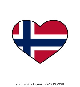 Heart with the Norway flag
Vector heart with the flag on a white background