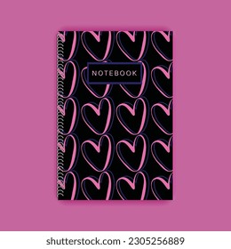 heart notebook cover design notebook diary cover design with heart on cover minimalist spiral note
