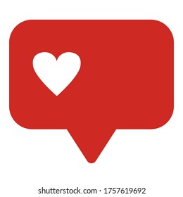 Heart notification icon. Globe. Likes count sign alarm. Social media feed. Influencer feed. Communication. Symbol for mobile app. Love silhouette vector.