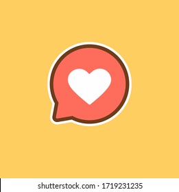 heart Notifications icon like icon vector. social media Like vector icon.