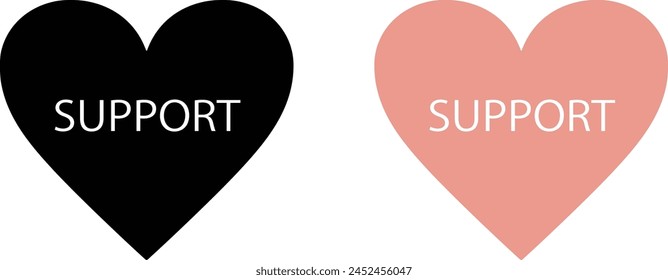 Objeto Heart con icono de palabra Asistencia