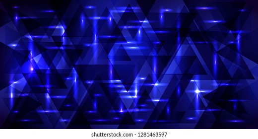 The heart of the ocean and the blue intersections on a dark background of metal. Bright pattern for a festive mood and interior decoration.