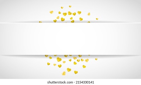 Heart Offer. February Voucher For Anniversary. Grunge Frame. Gold Happy Decoration. Romance Sparkle For Mom. Golden Special Concept. Yellow Heart Offer.