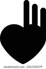 pulgar hacia arriba para el corazón ok como Glyph